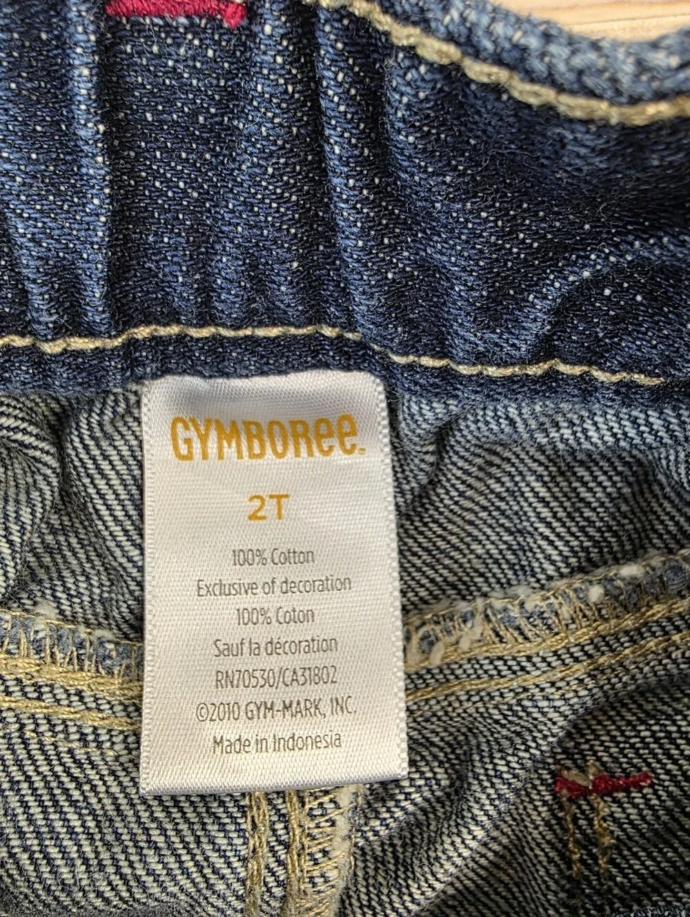 Girls 2T Gymboree Dark Blue Denim Skirt with Hippo Embroidery